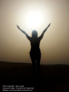 At the top of the sand dunes in the desert of Doha.  10.Apr.2015